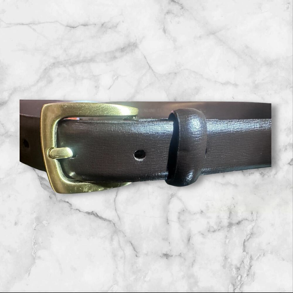 Talbots Kids Genuine Leather Belt Brown 30/75 - Picture 3 of 5
